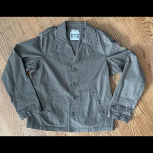 Ruff Hewn Lightweight Cotton Utility Jacket Button Up Size L